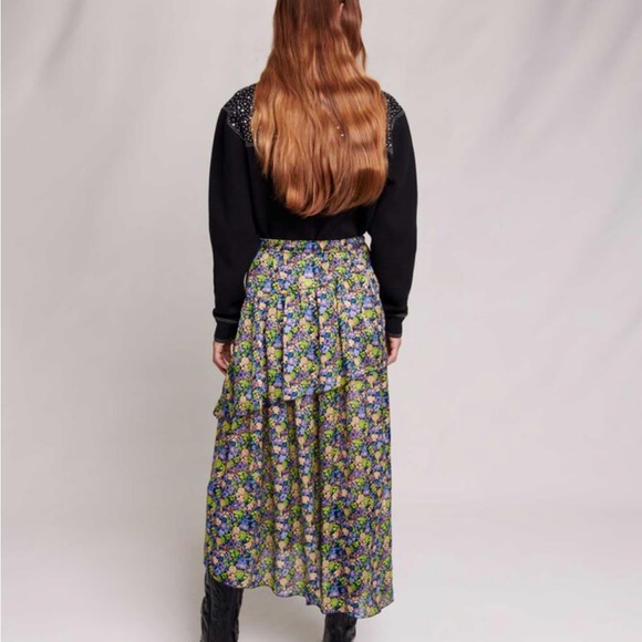 Maje Floral Skirt - Picture 3 of 4